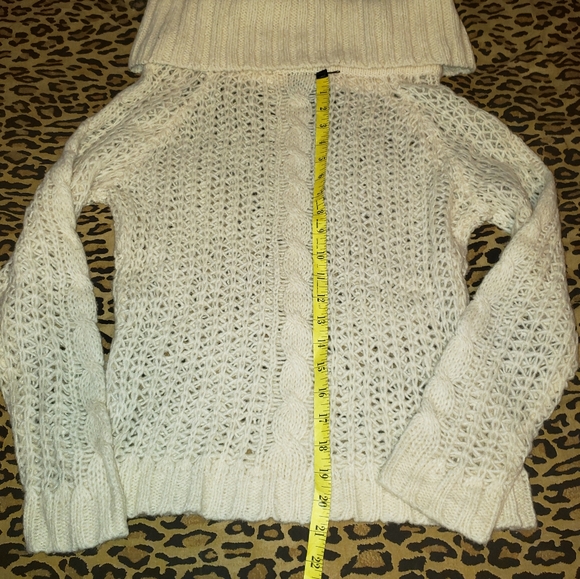 GAP Cream Cable Open-Knit Cowel-neck Sweater - Picture 4 of 8